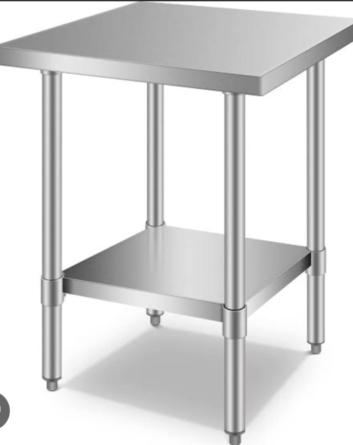 2ft x 2ft stainless steel work table